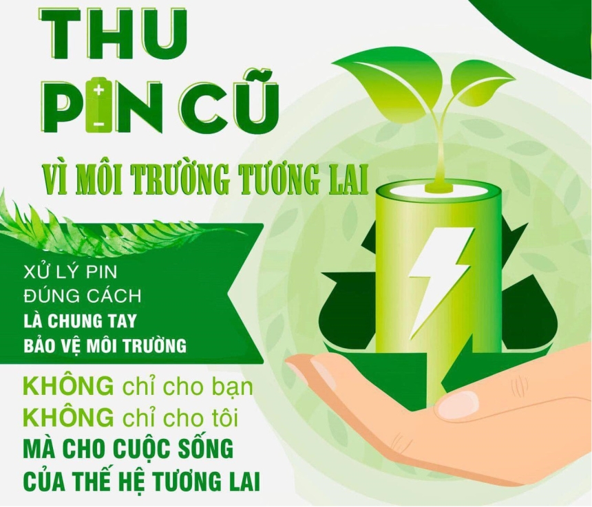 Hưởng ứng phong trào thu hồi pin thải/pin sau khi sử dụng tại văn phòng trụ sở Tổng công ty.